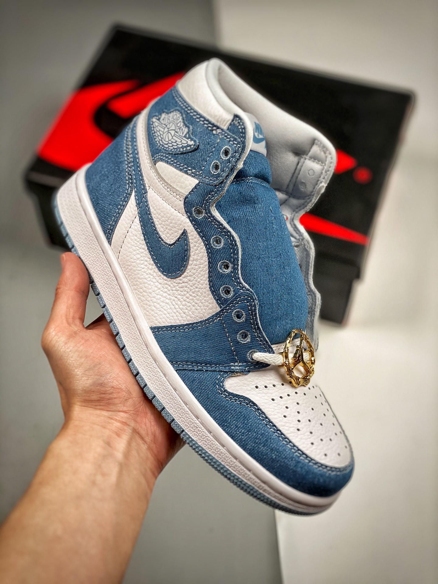 Air Jordan 1 Retro High NRG "Denim Azul", producción de fábrica original pura, calidad tope en el mismo rango de precio…
