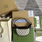Gucci GG Supreme Bags Handbags Beige Blue Canvas PVC Mini