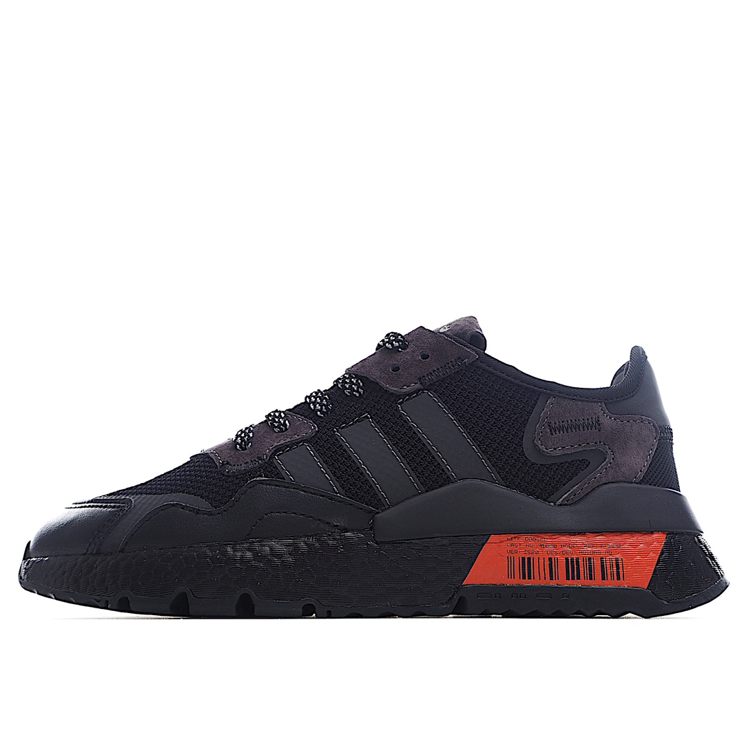 G5 Adidas 阿迪达斯 Nite Jogger Boost 夜行者3M反光 真爆大底复古跑鞋 原厂材料 原厂大底 私家独模 网布搭配麂皮拼接打造鞋面 极具复古风格 鞋头及鞋跟点缀3M反光 设计极为亮眼 中底采用全掌 Boost 科技 厚度相当可观 脚感极佳