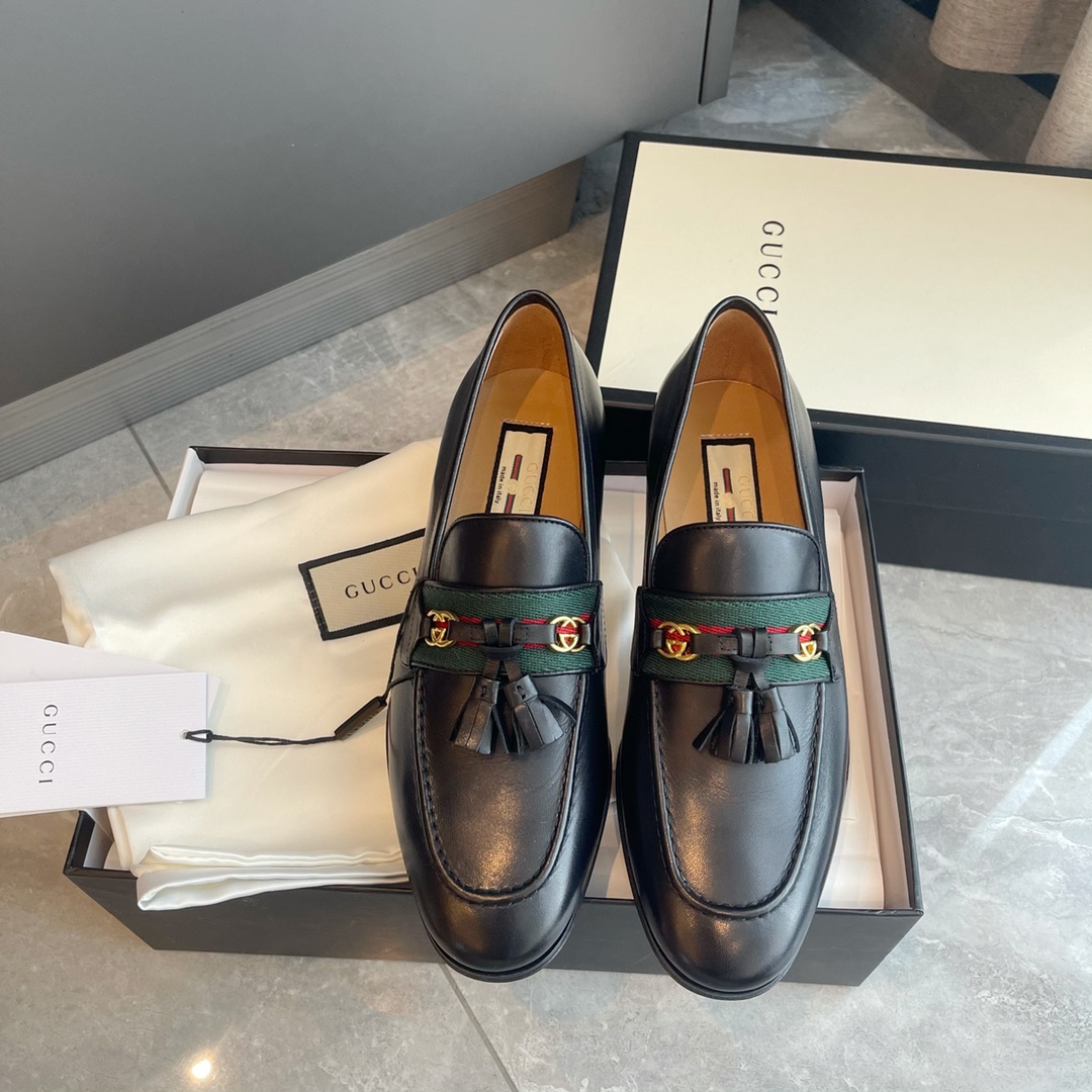 GUCCI 乐福鞋 牛皮 流苏 马衔扣