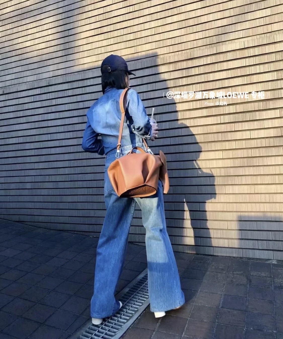 LOEWE罗意威 小牛皮特大号大象包 0537棕色