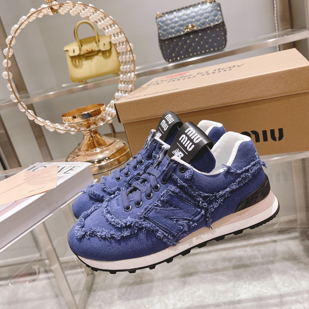 . "Exclusiva versión superior" 2022 primavera y el verano de la última ráfaga de Miumiu x New Balanc
