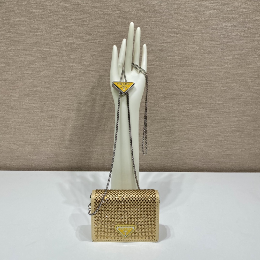 PRADA普拉达项链水晶小包1MR024