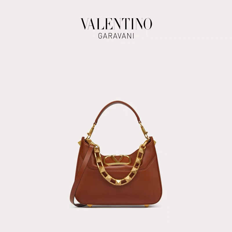 Valentino华伦天奴GaravaniStudSign软皮革HOBO包0570
