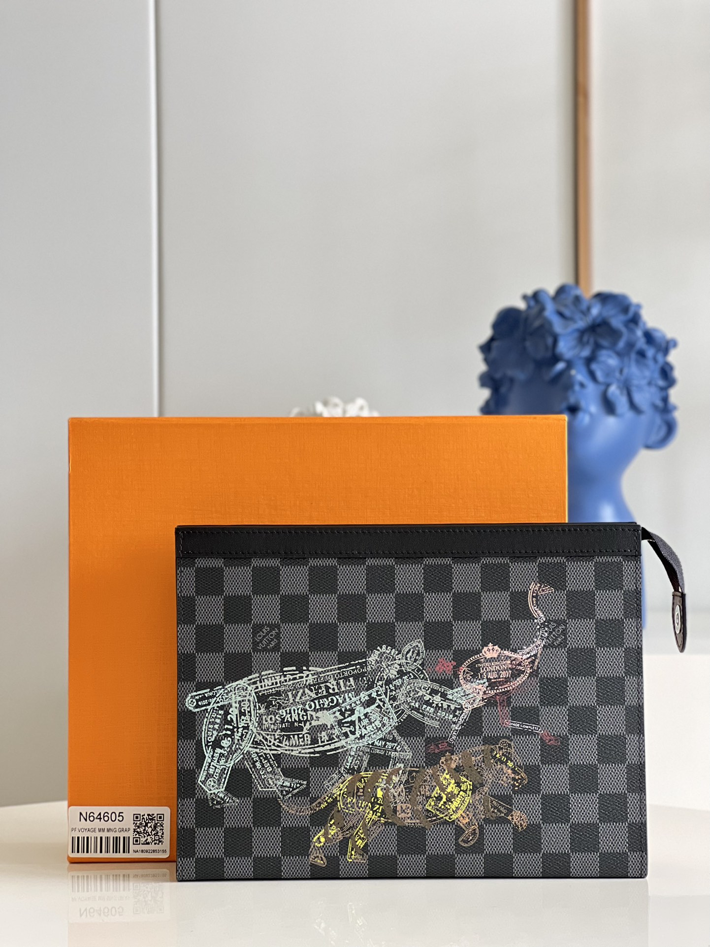 Louis Vuitton Clutches & Pouch Bags Damier Graphite Canvas Pochette N64605