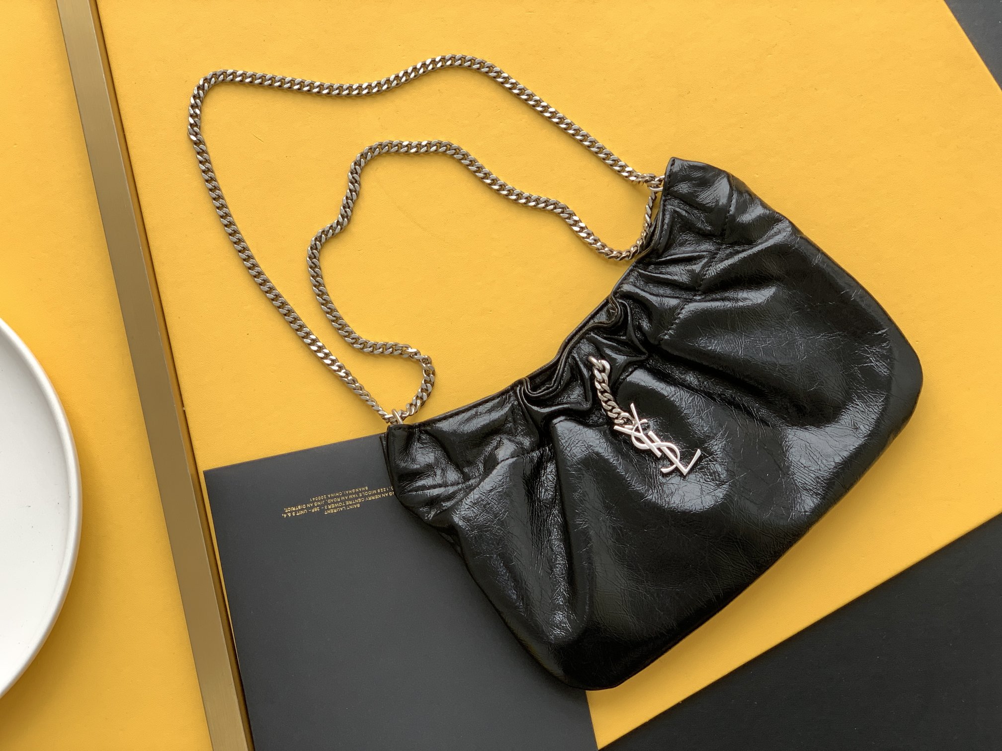 Cloud-shaped chain underarm bag lambskin shoulder bag