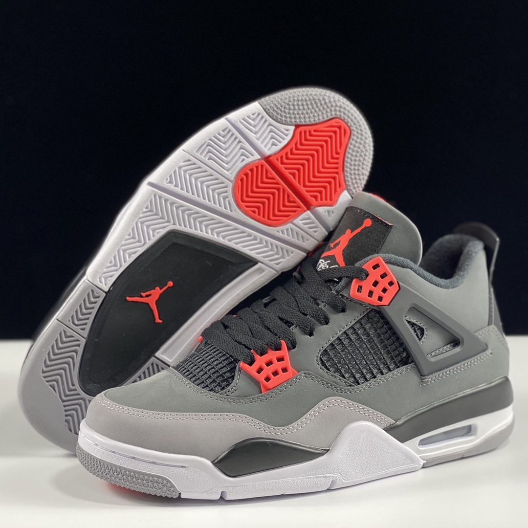 福利特价AirJordan4InfraredAJ4黑灰红红外线篮球鞋DH6927-061尺码40.5-4