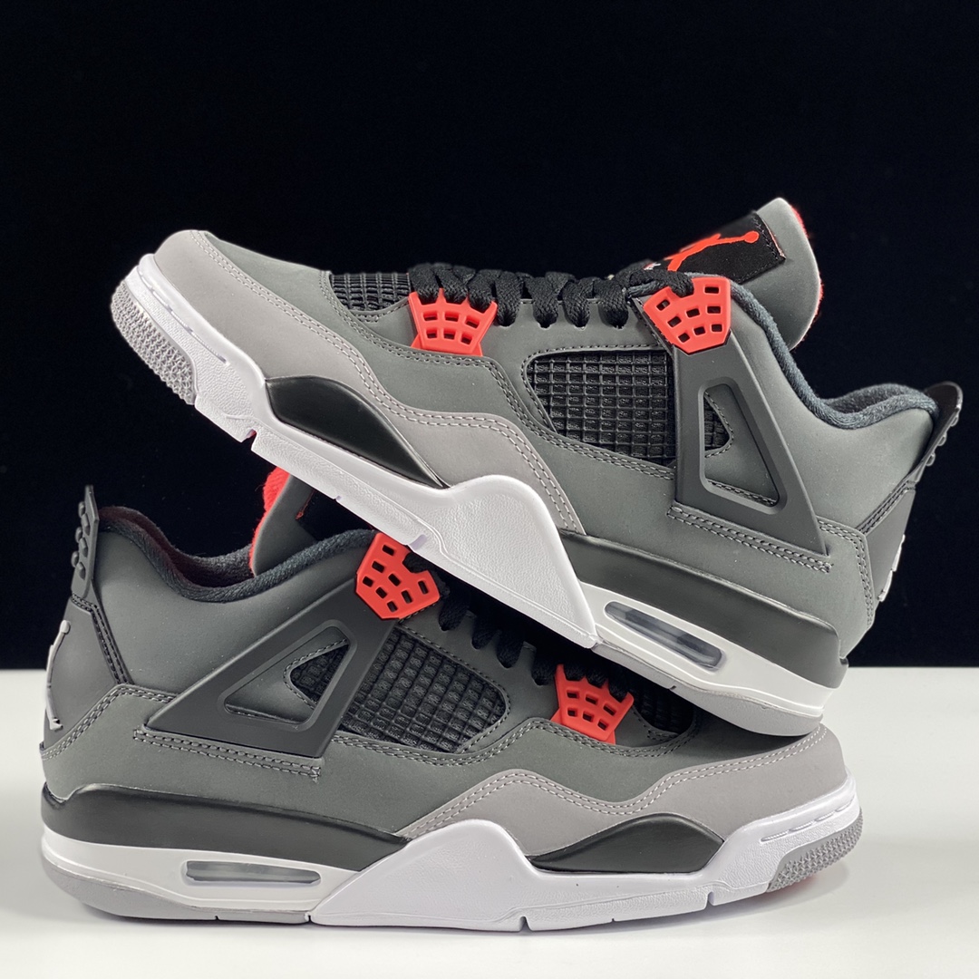 福利特价AirJordan4InfraredAJ4黑灰红红外线篮球鞋DH6927-061尺码40.5-4