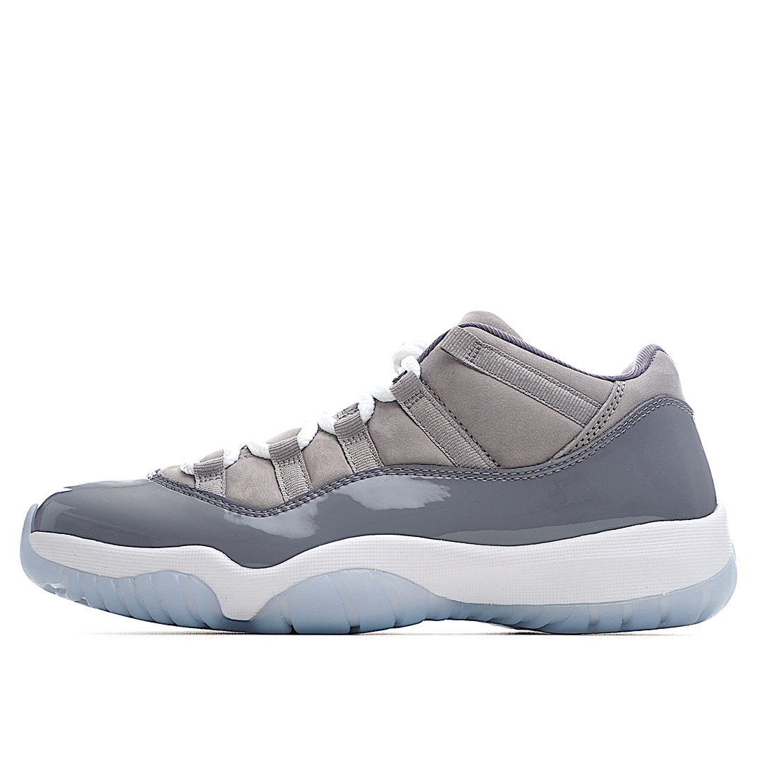 J5 Air Jordan AJ11 Low “Cool Grey”酷灰低帮 真标真碳 口碑  原鞋原楦原纸板开发 原装方格碳板加持 内置全掌Sole气垫 一眼正品既视感 原装皮料 原厂电绣五指张开飞人