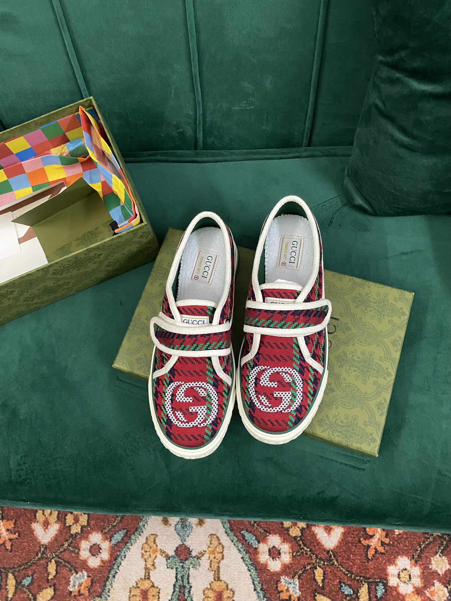 Versión superior. ¡Llegada Gucci tenis 1977 serie clásica izquierda zapatos de lona ...2022 modelos 