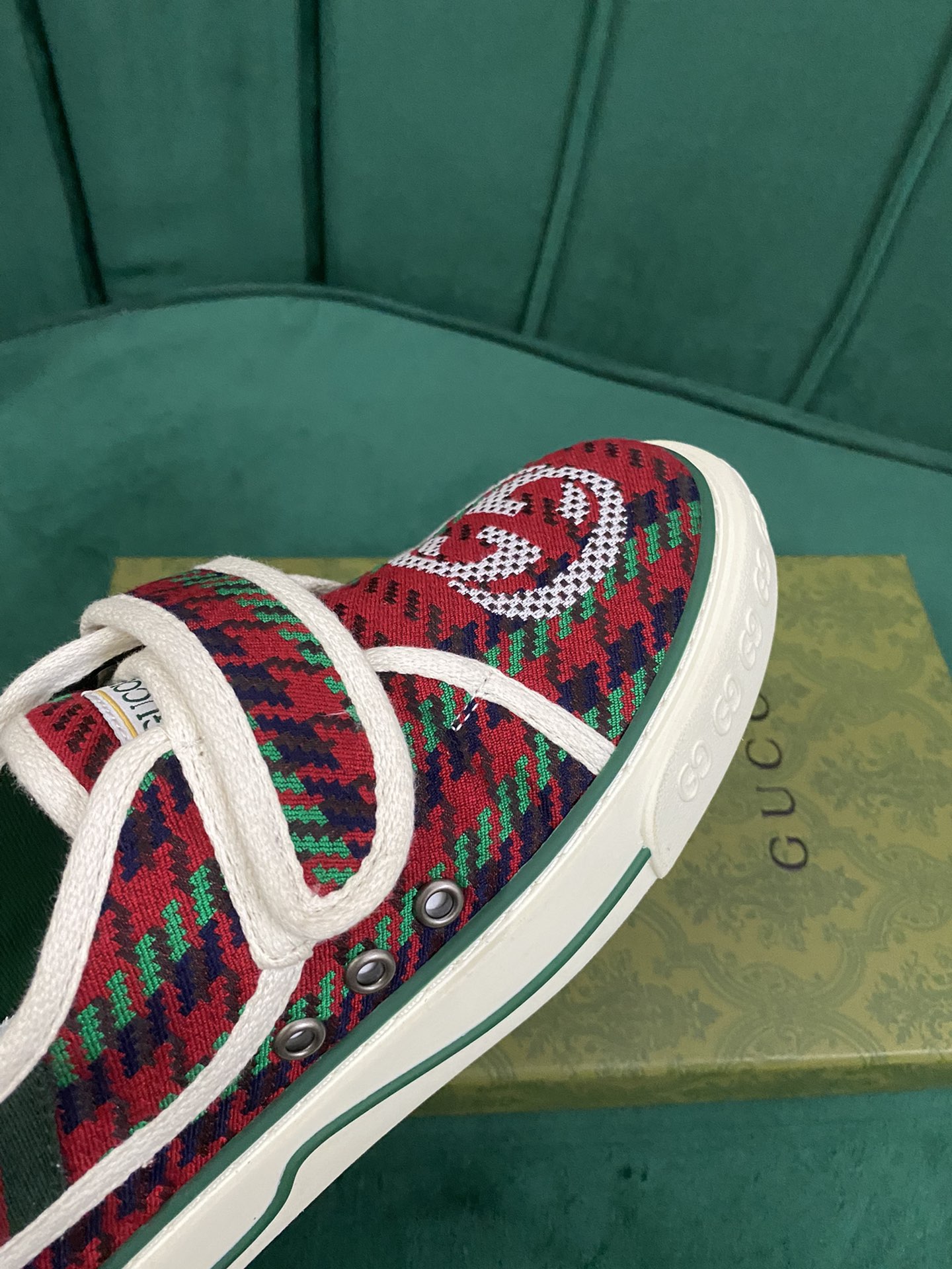Versión superior. ¡Llegada Gucci tenis 1977 serie clásica izquierda zapatos de lona ...2022 modelos 