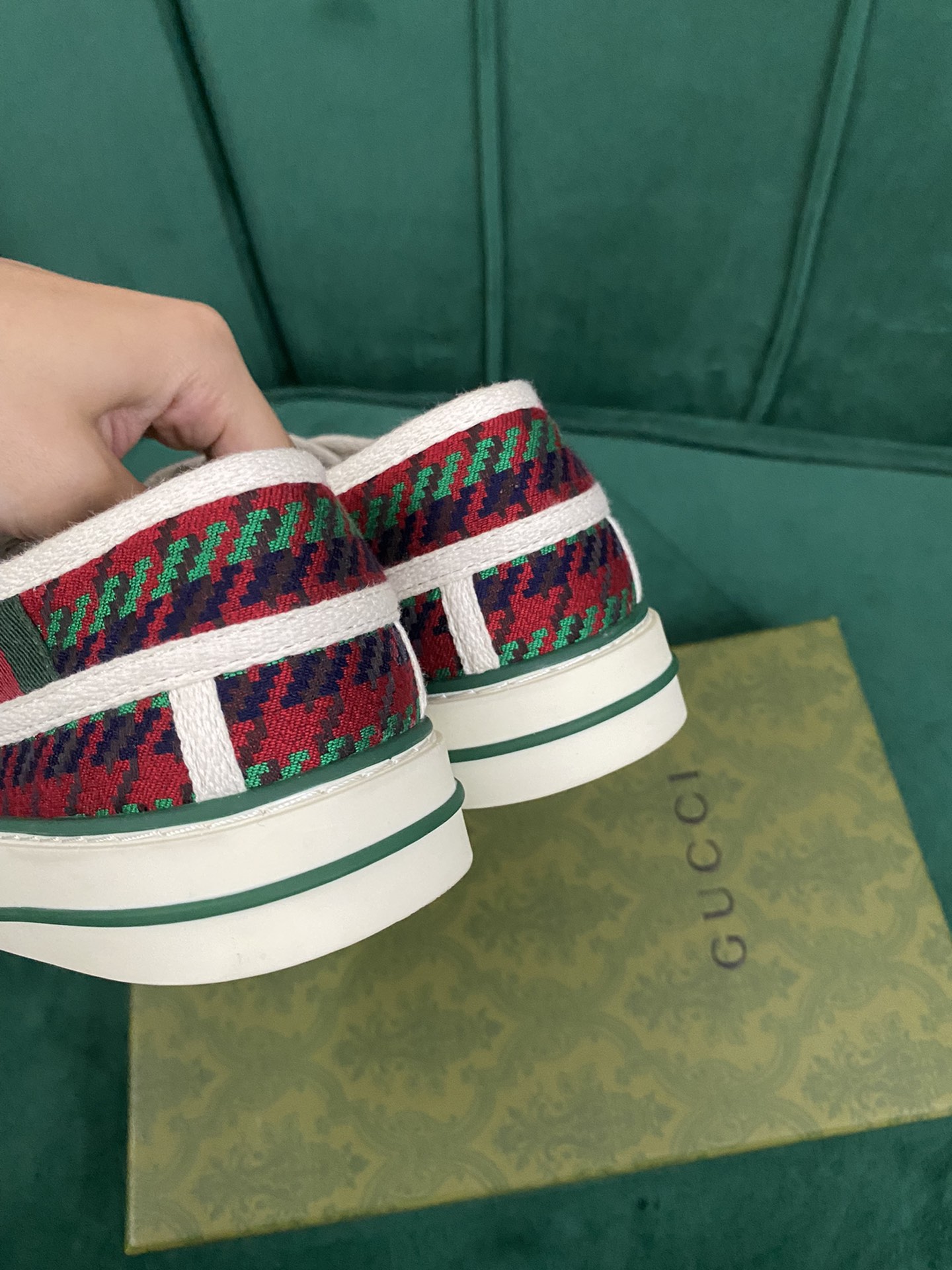Versión superior. ¡Llegada Gucci tenis 1977 serie clásica izquierda zapatos de lona ...2022 modelos 