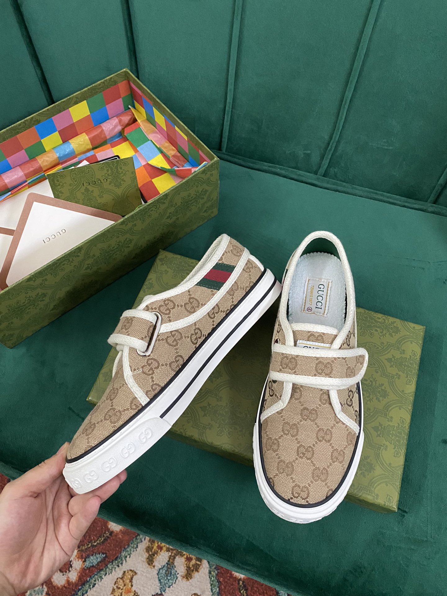 versión superior. ¡Llegada Gucci tenis 1977 clásico lefthandel serie zapatos de lona ...2022 modelos