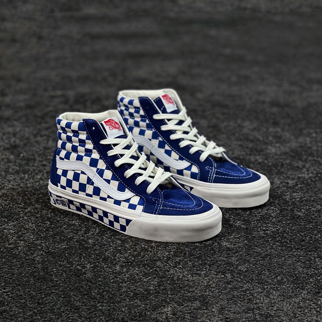 G0 Vans SK8-Hi Vault OG 安纳海姆 蓝白棋盘格