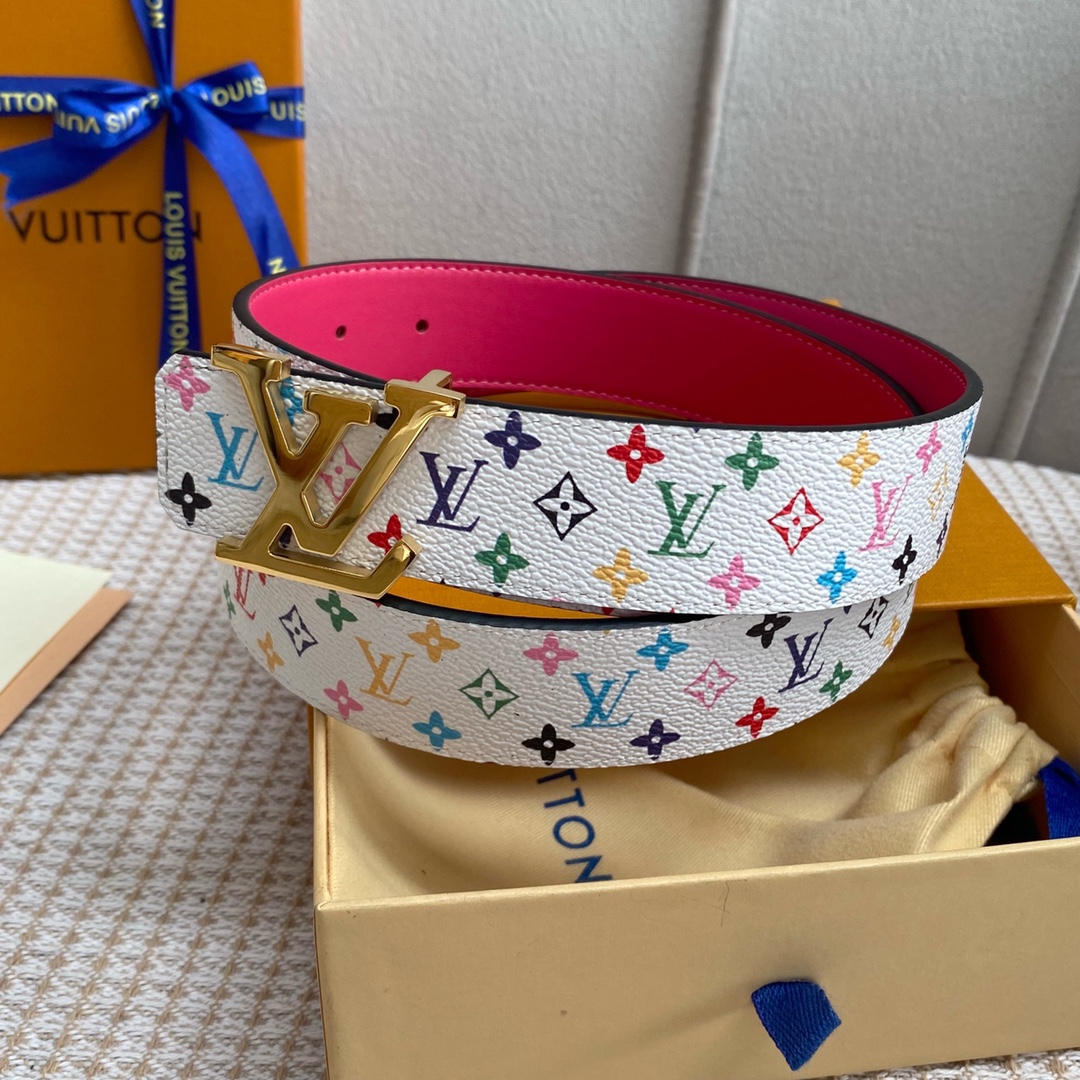 Louis Vuitton Belts Calfskin Cowhide