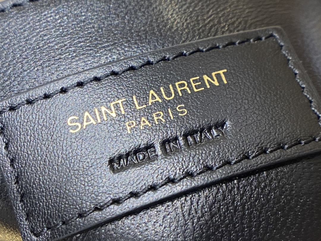 YSL LOULOU 23CM Y型绗缝链条包 494699杏色/金扣