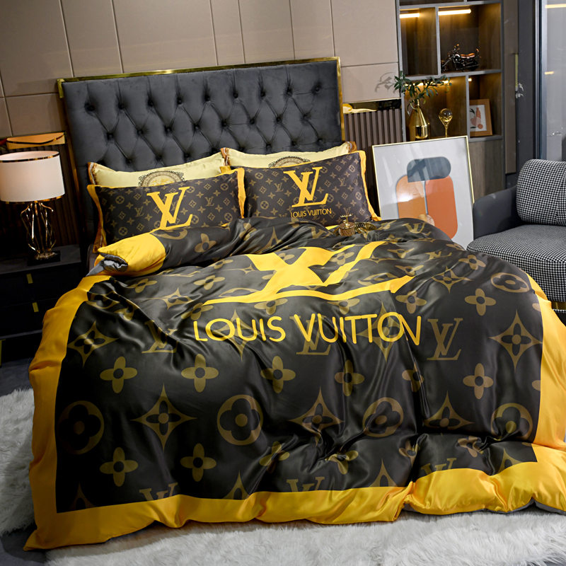 Luxury Louis Vuitton Silk Bedding Set - Soft, Breathable, and Stylish