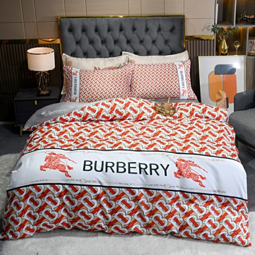 Burberry Style Luxury Washed Silk Bedding Set - Soft, Breathable, Cool 1 Burberry Style Luxury Washed Silk Bedding Set - Soft, Breathable, Cool