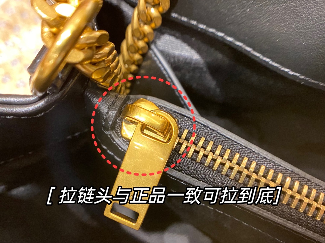YSL LOULOU 23CM Y型绗缝链条包 494699黑色/金扣