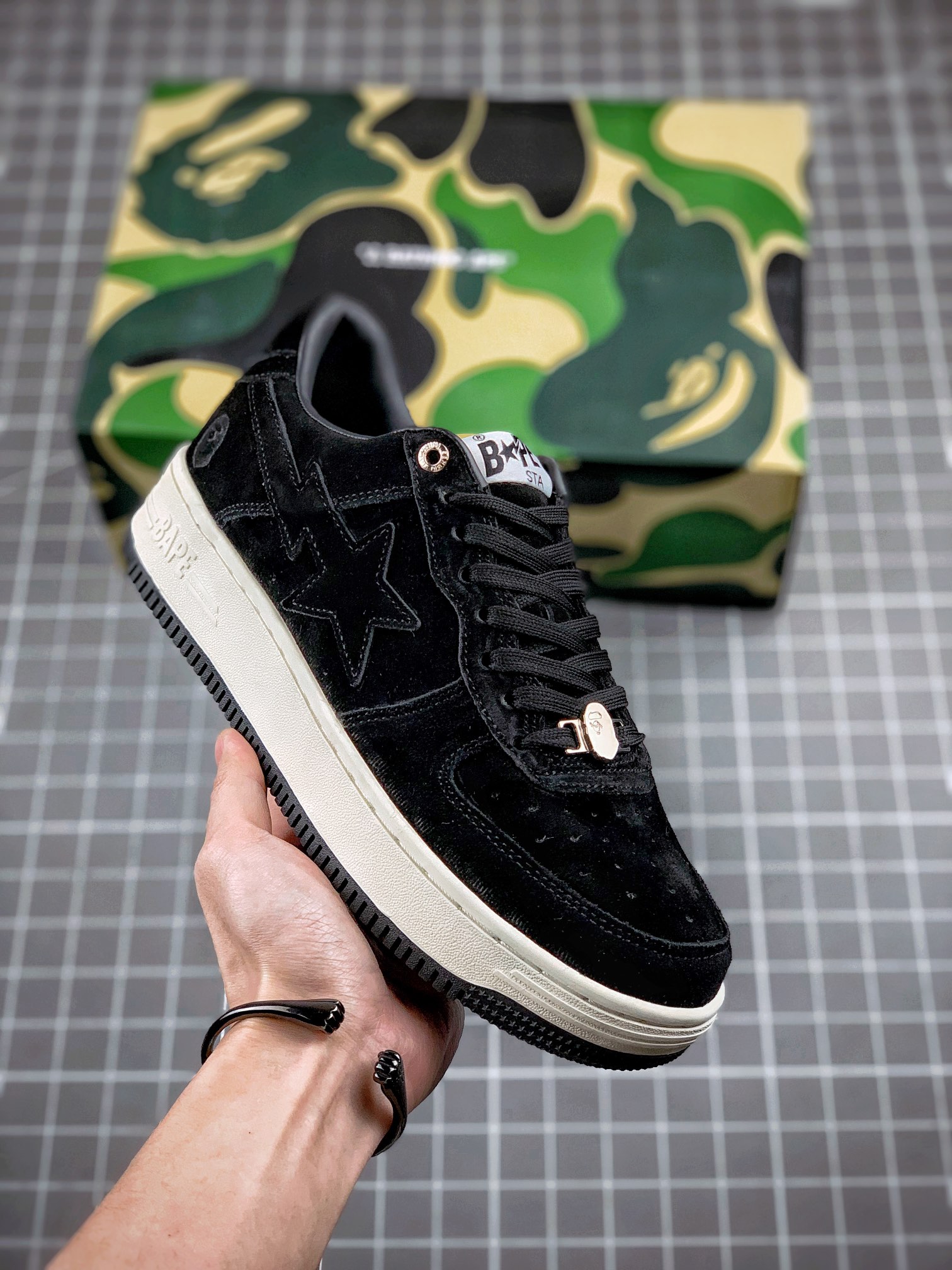Human Made Bape Sta Sk8 To Nigo Fashion Godfather Nigo Ape Man Head Producido por la fábrica Material de capa…