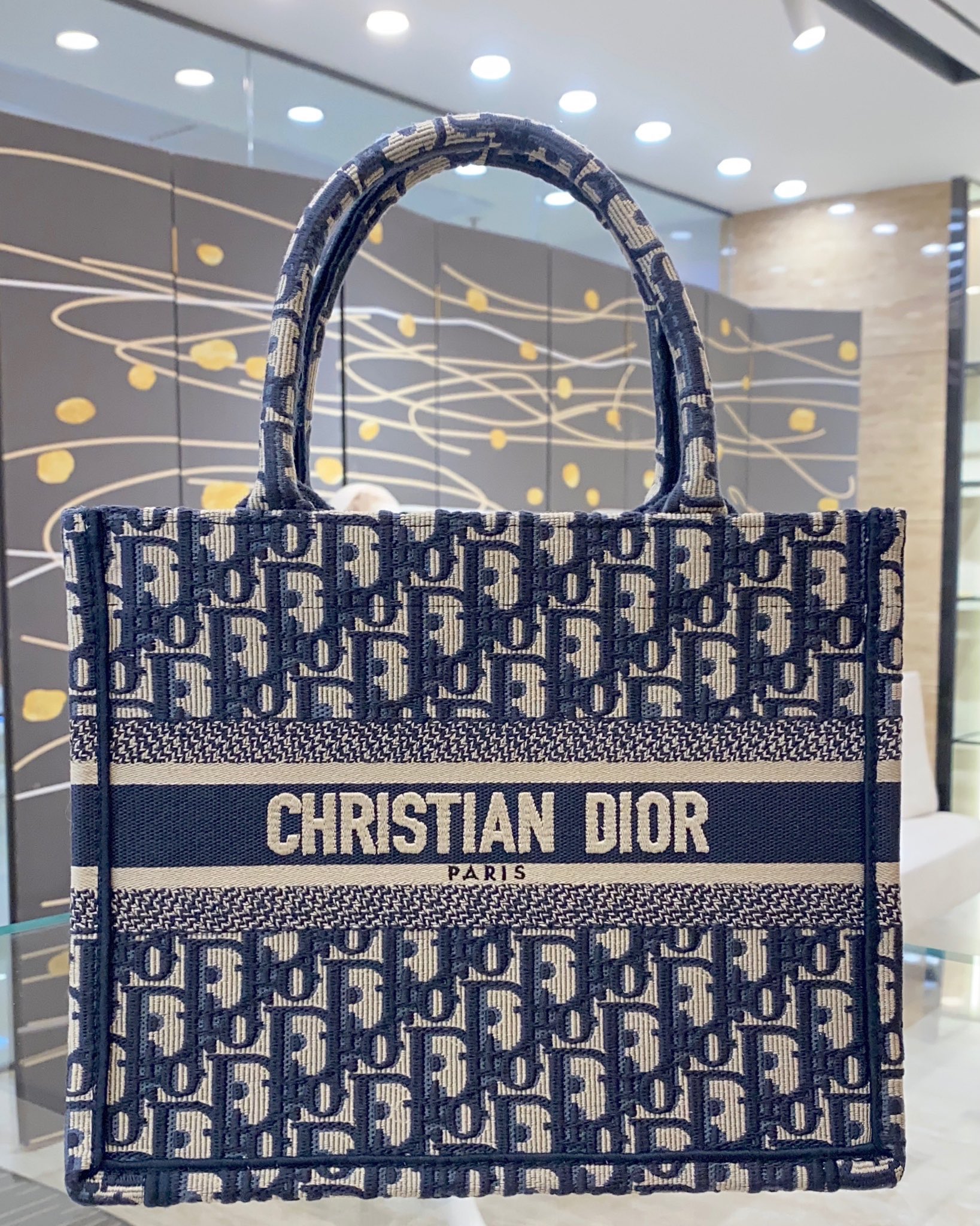 디올 Book Tote 26cm 블루 오블리크 토트백 레플리카