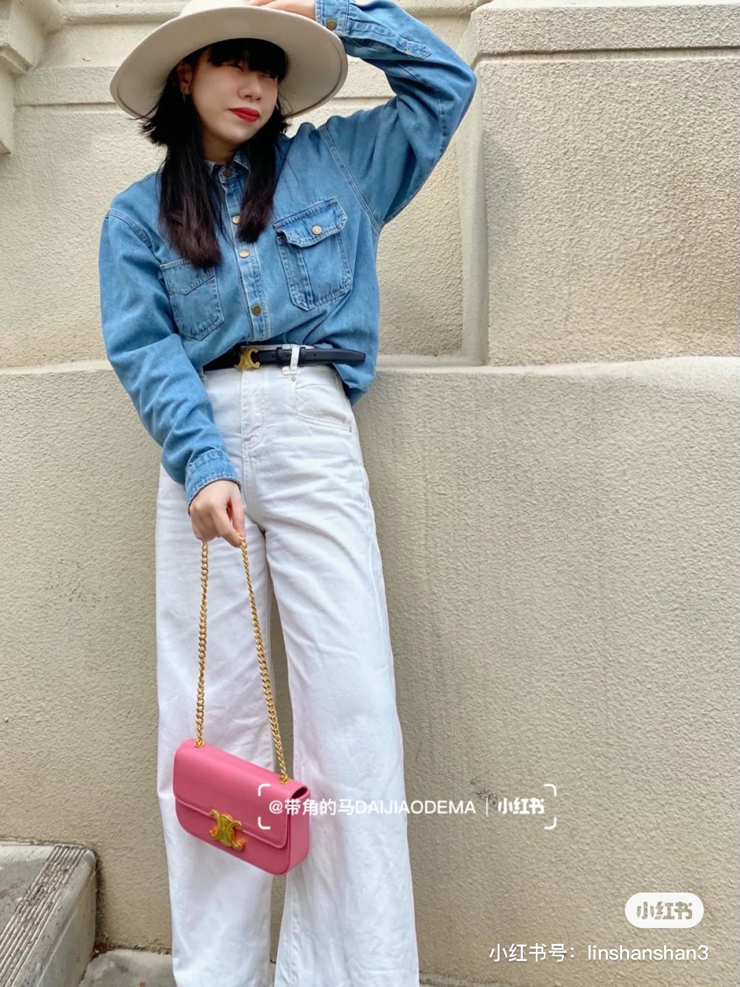 CELINE 秀场新品 最新经典款链条腋下包 197992粉