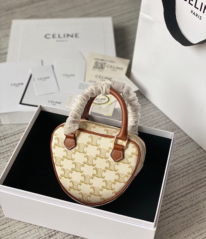 CELINE 2022年情人节限量新年胶囊系列心形手包 198222白花