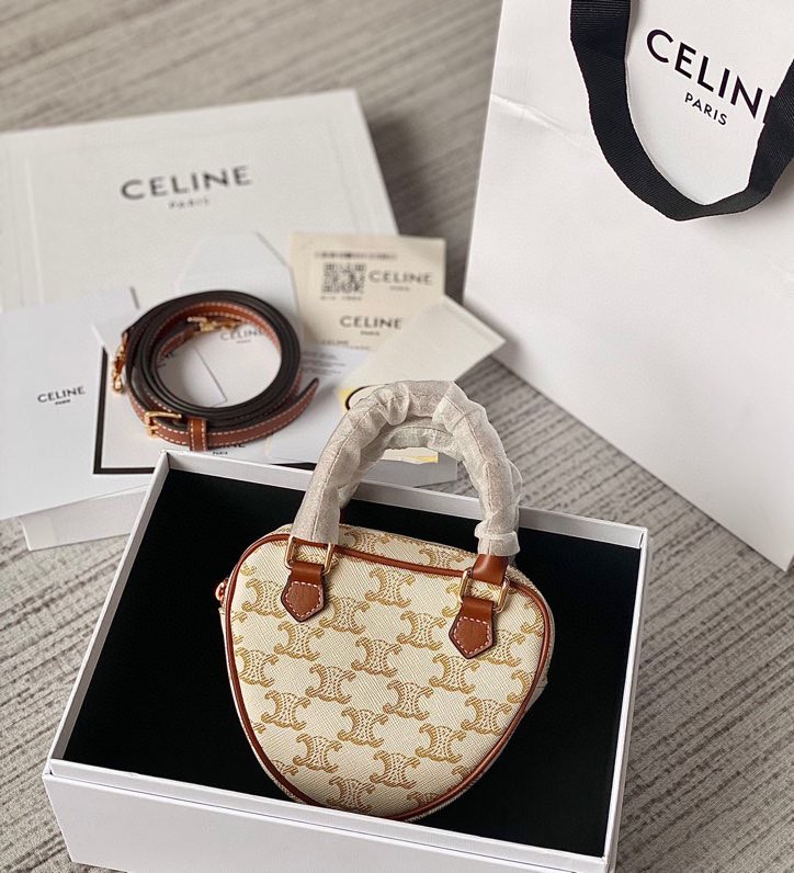 CELINE 2022年情人节限量新年胶囊系列心形手包 198222白花