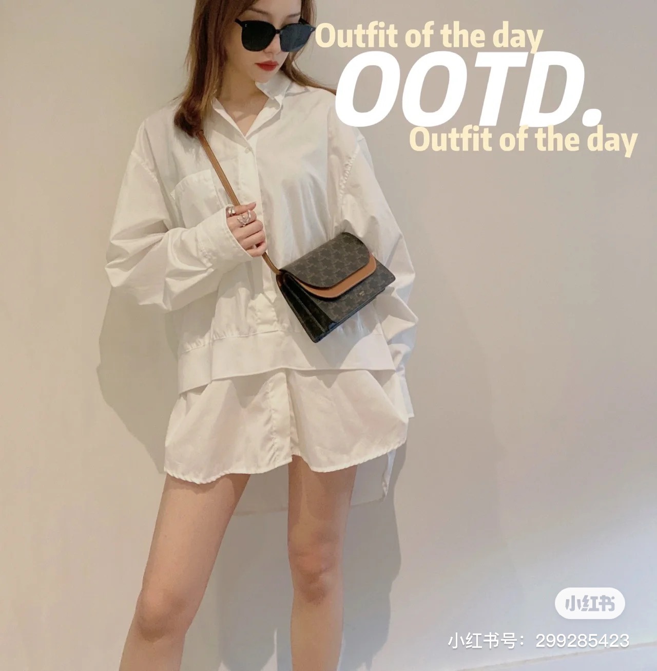 CELINE 按扣三合一斜挎包 100852 料棕