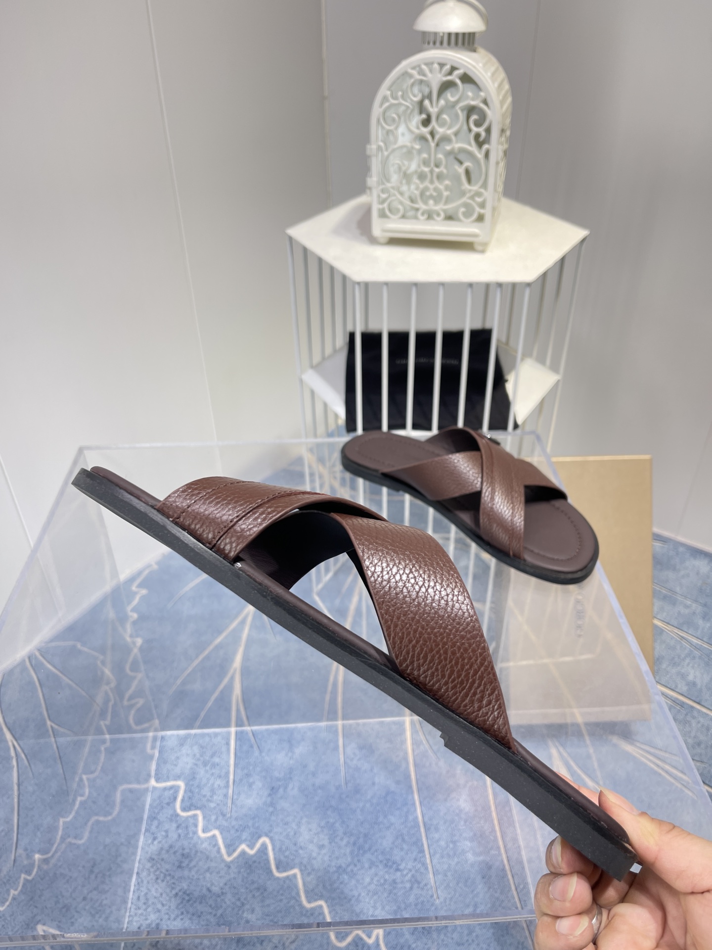 Giorgo Armani Soft-Skinned Men’s Shoes: High-End Private Model, Rubber Material, Two Colors Optional - 图片 6