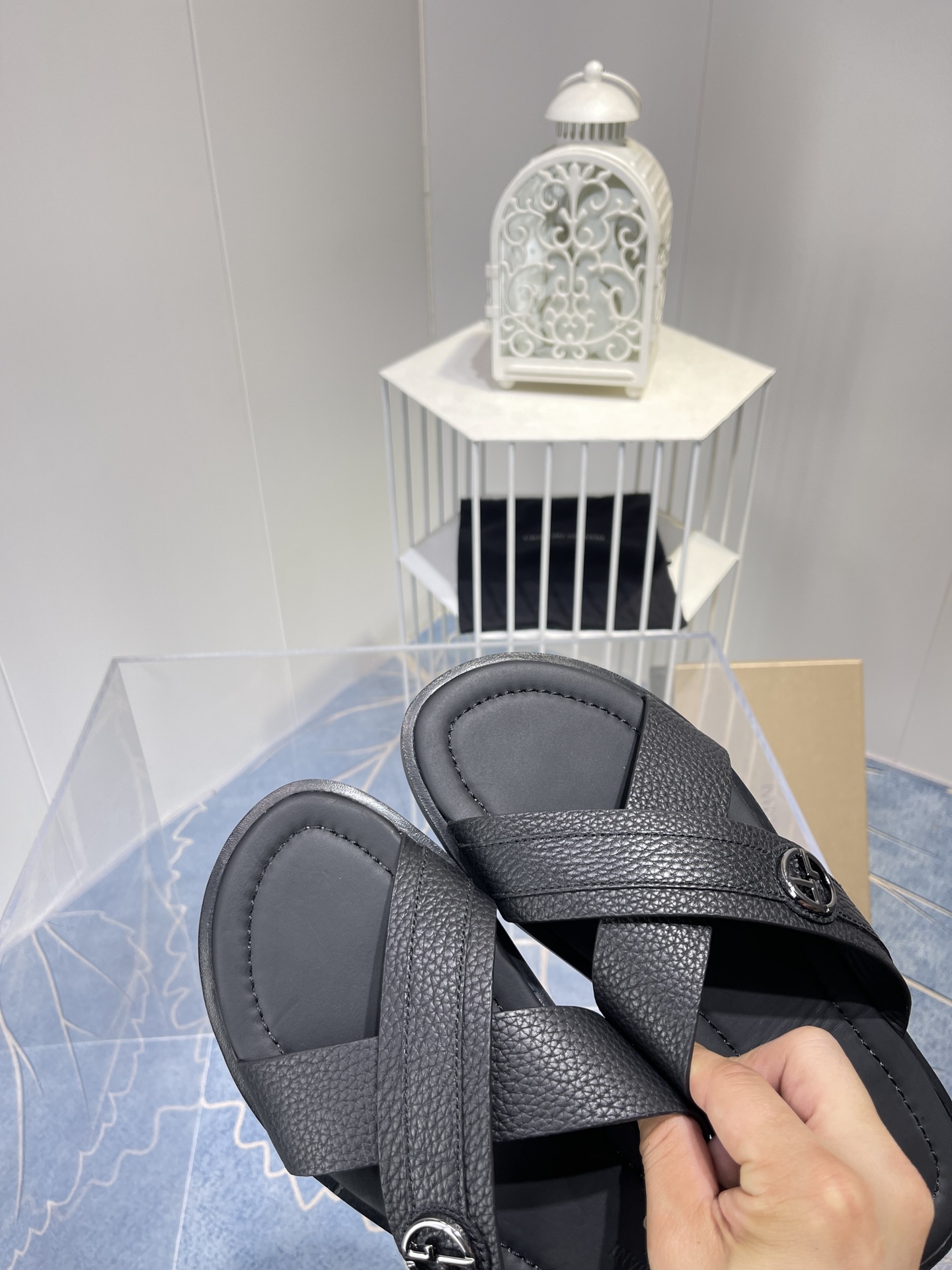 Giorgo Armani Soft-Skinned Men’s Shoe: High-End Private Model, Rubber Material, Two Colors Available - 图片 8