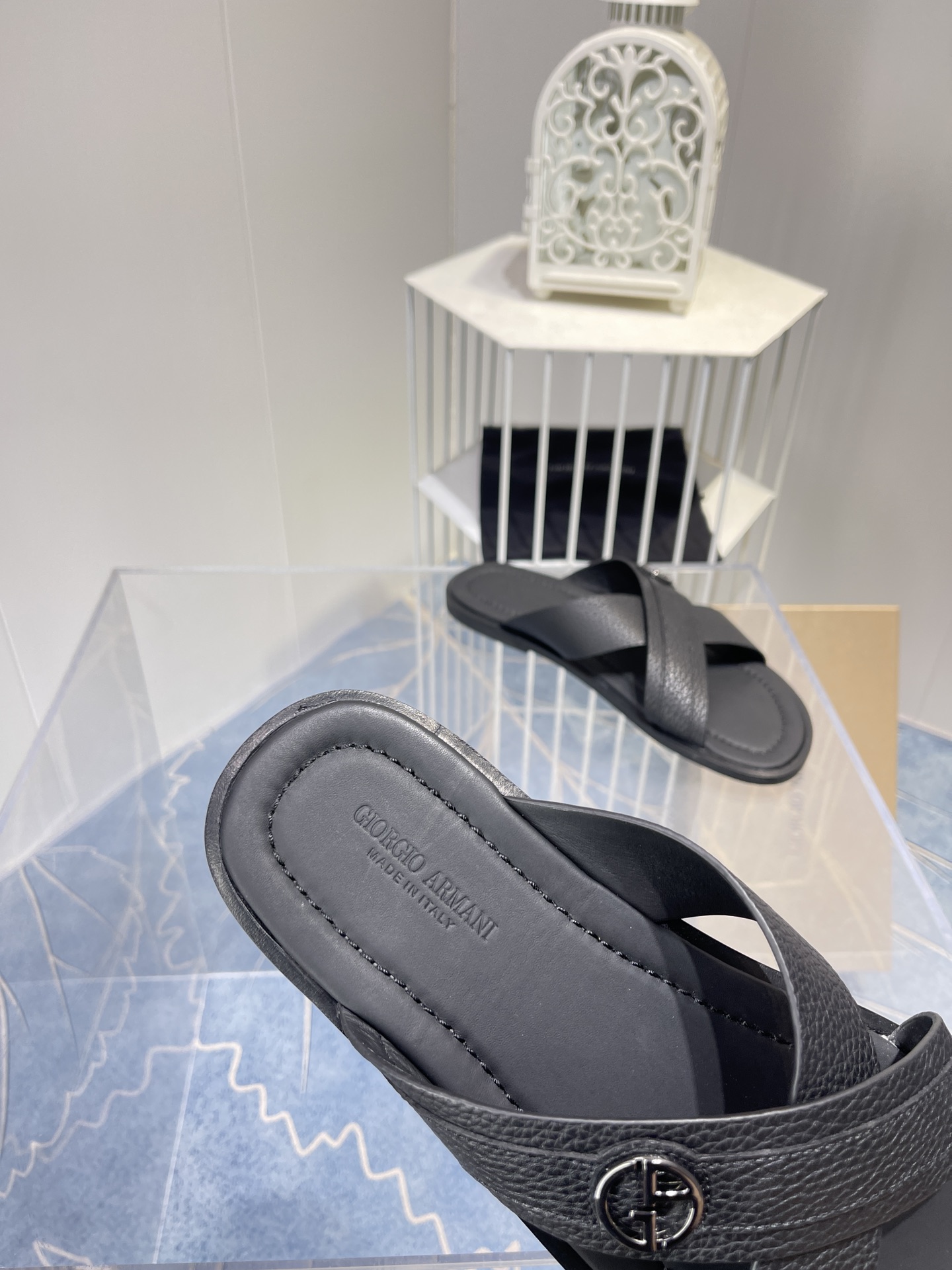 Giorgo Armani Soft-Skinned Men’s Shoe: High-End Private Model, Rubber Material, Two Colors Available - 图片 5