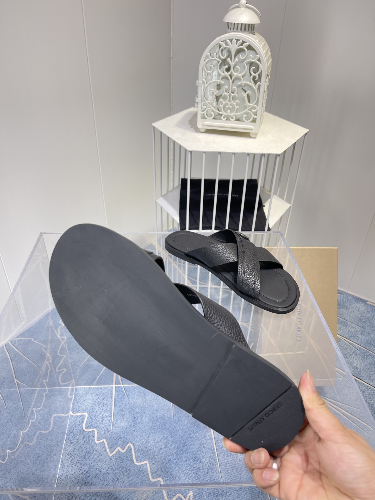 Giorgo Armani Soft-Skinned Men’s Shoe: High-End Private Model, Rubber Material, Two Colors Available - 图片 7