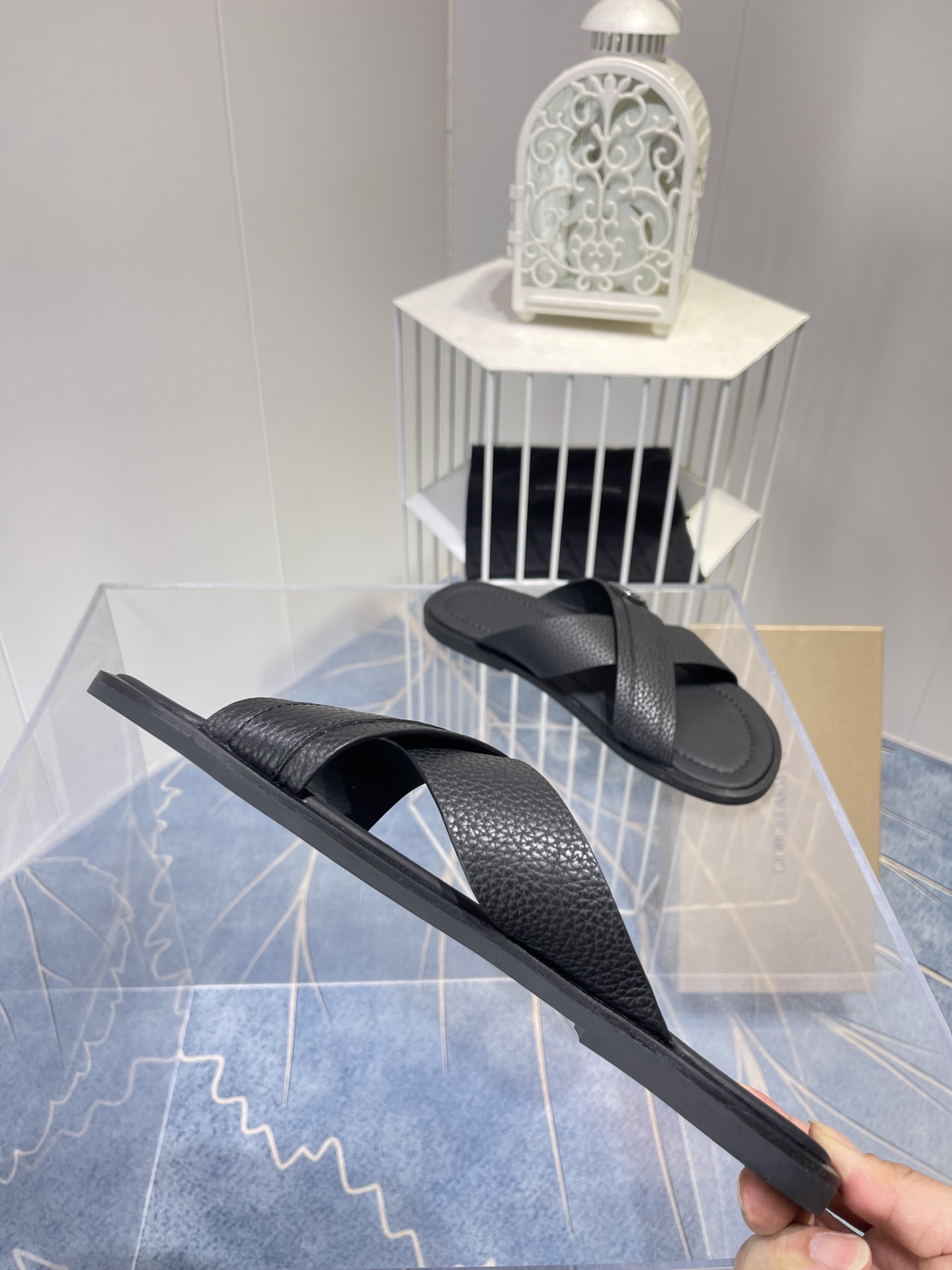 Giorgo Armani Soft-Skinned Men’s Shoe: High-End Private Model, Rubber Material, Two Colors Available - 图片 6