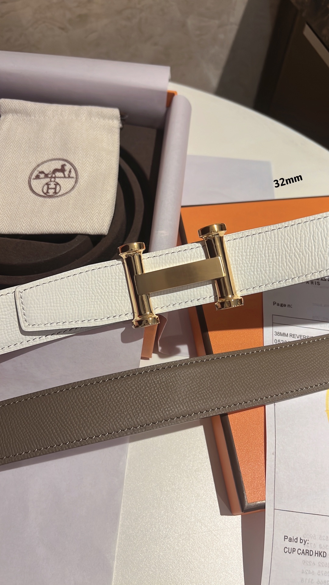 爱马仕HERMES    Agora皮带扣&双面皮腰带32毫米