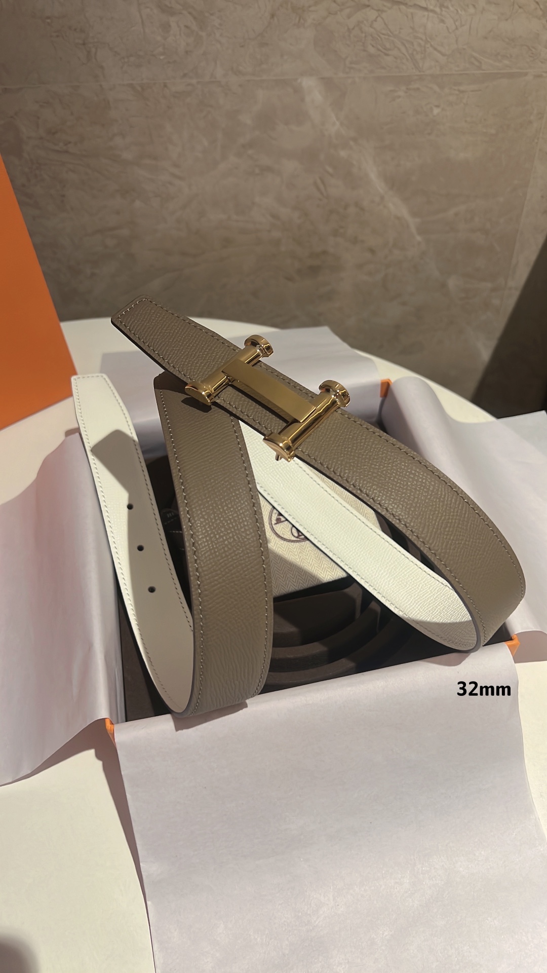 爱马仕HERMES    Agora皮带扣&双面皮腰带32毫米