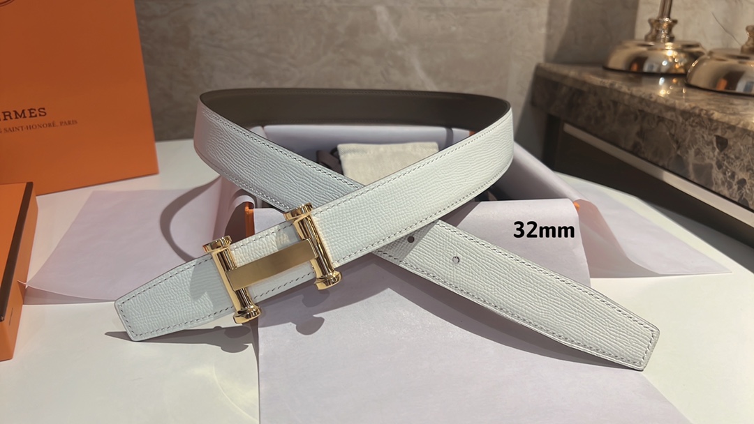 爱马仕HERMES    Agora皮带扣&双面皮腰带32毫米