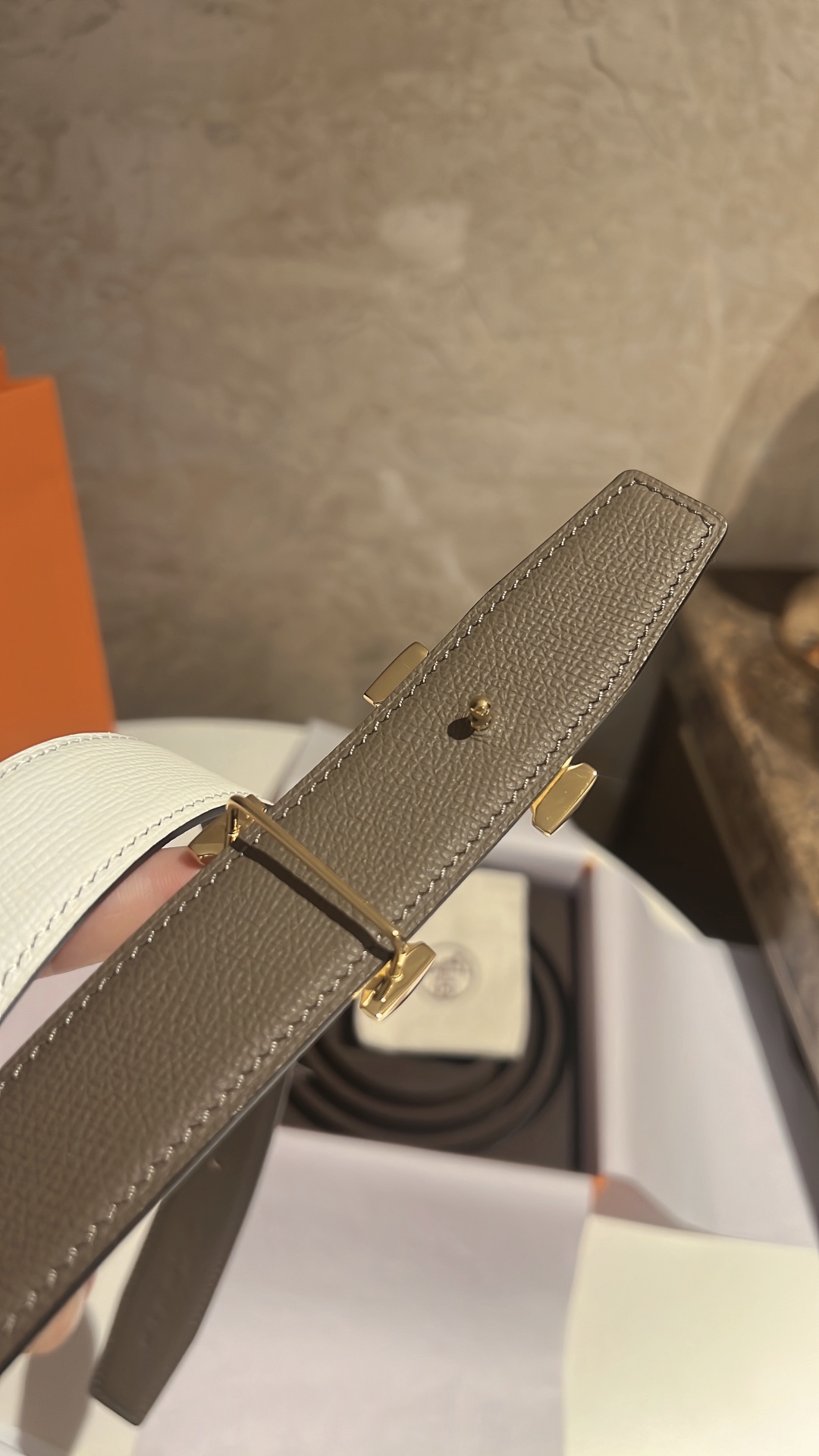 爱马仕HERMES    Agora皮带扣&双面皮腰带32毫米