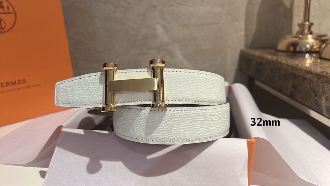 爱马仕HERMES    Agora皮带扣&双面皮腰带32毫米