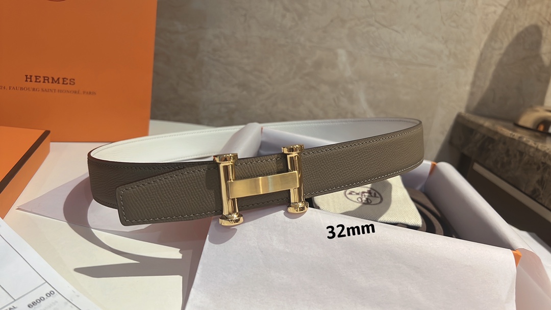 爱马仕HERMES    Agora皮带扣&双面皮腰带32毫米