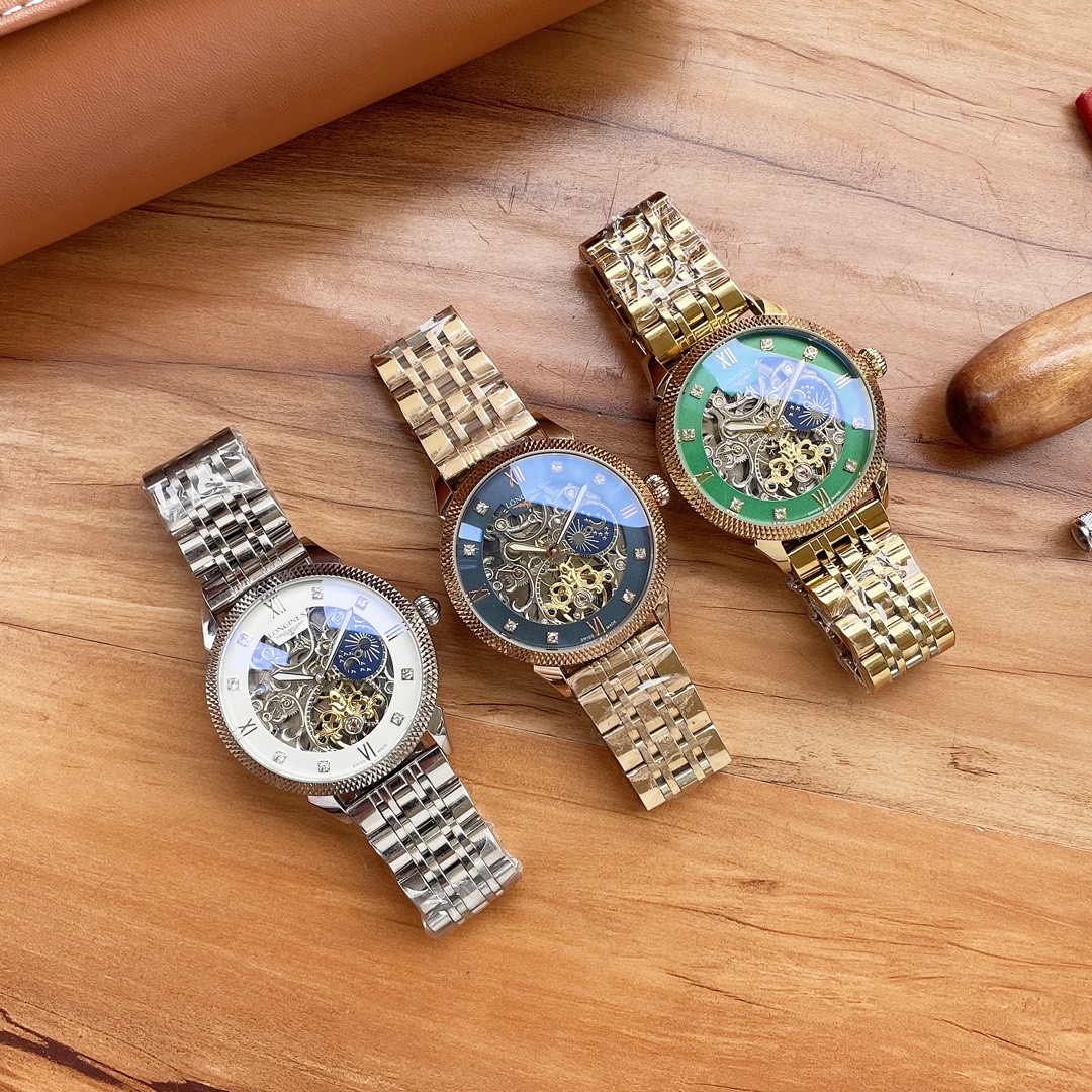 统一 首发新品热卖爆款 高清实拍 完美呈现 最新：浪琴 Longines 最新设计镂空新品 类型：精品男士腕表 表带：316精钢表带 机芯：高端全自动机械机芯 镜面：矿物质强化玻璃更高清 品味高雅 浩瀚大气 匠心独运 腕间瑰宝 纯自然光拍摄 零P图 尺寸：直径43mm厚12mm热卖上市欢迎转载