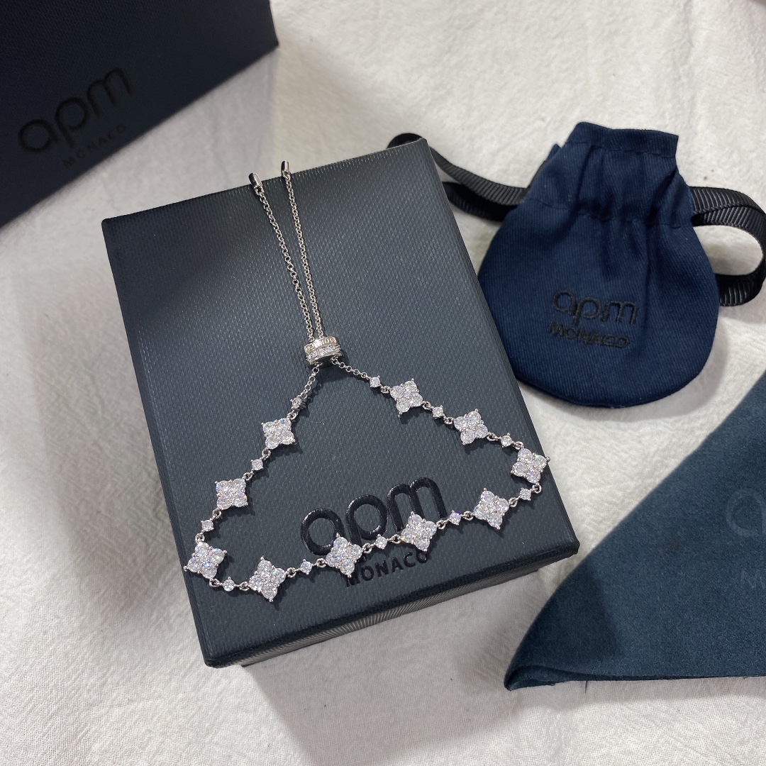 A家  闪耀可调节手链银白色雪花气质手链时尚前卫