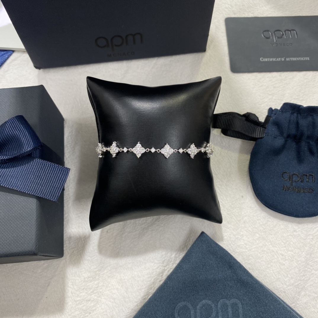 A家  闪耀可调节手链银白色雪花气质手链时尚前卫