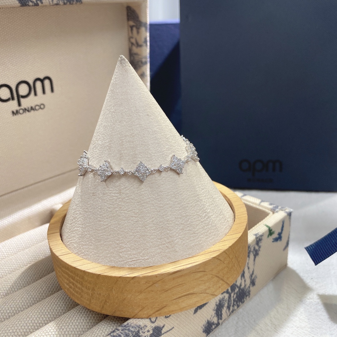 A家  闪耀可调节手链银白色雪花气质手链时尚前卫