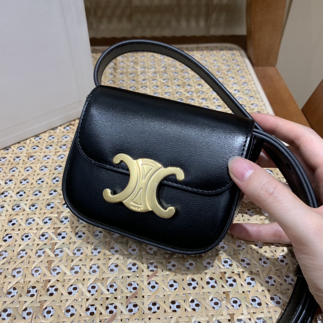 CELINE MINI TRIOMPHE 11CM BAG 10I513黑色