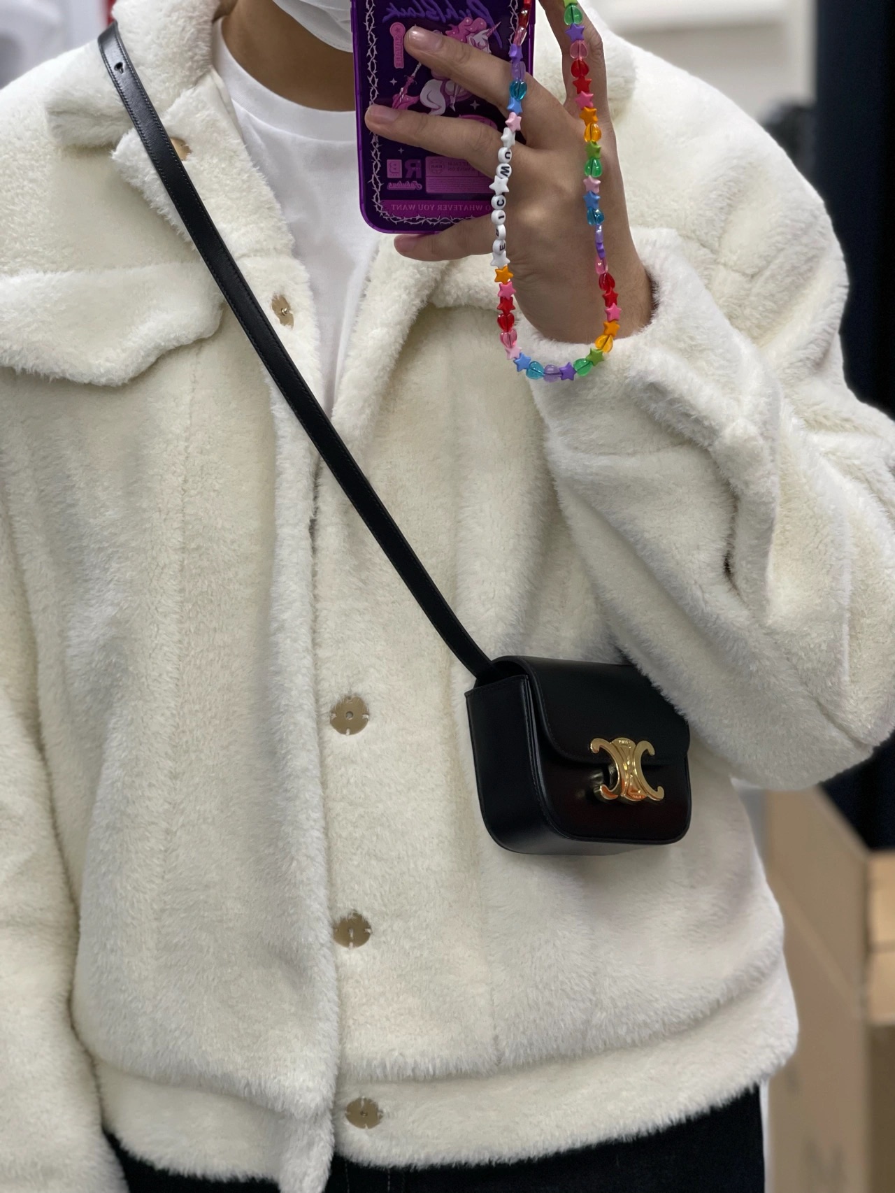 CELINE MINI TRIOMPHE 11CM BAG 10I513黑色