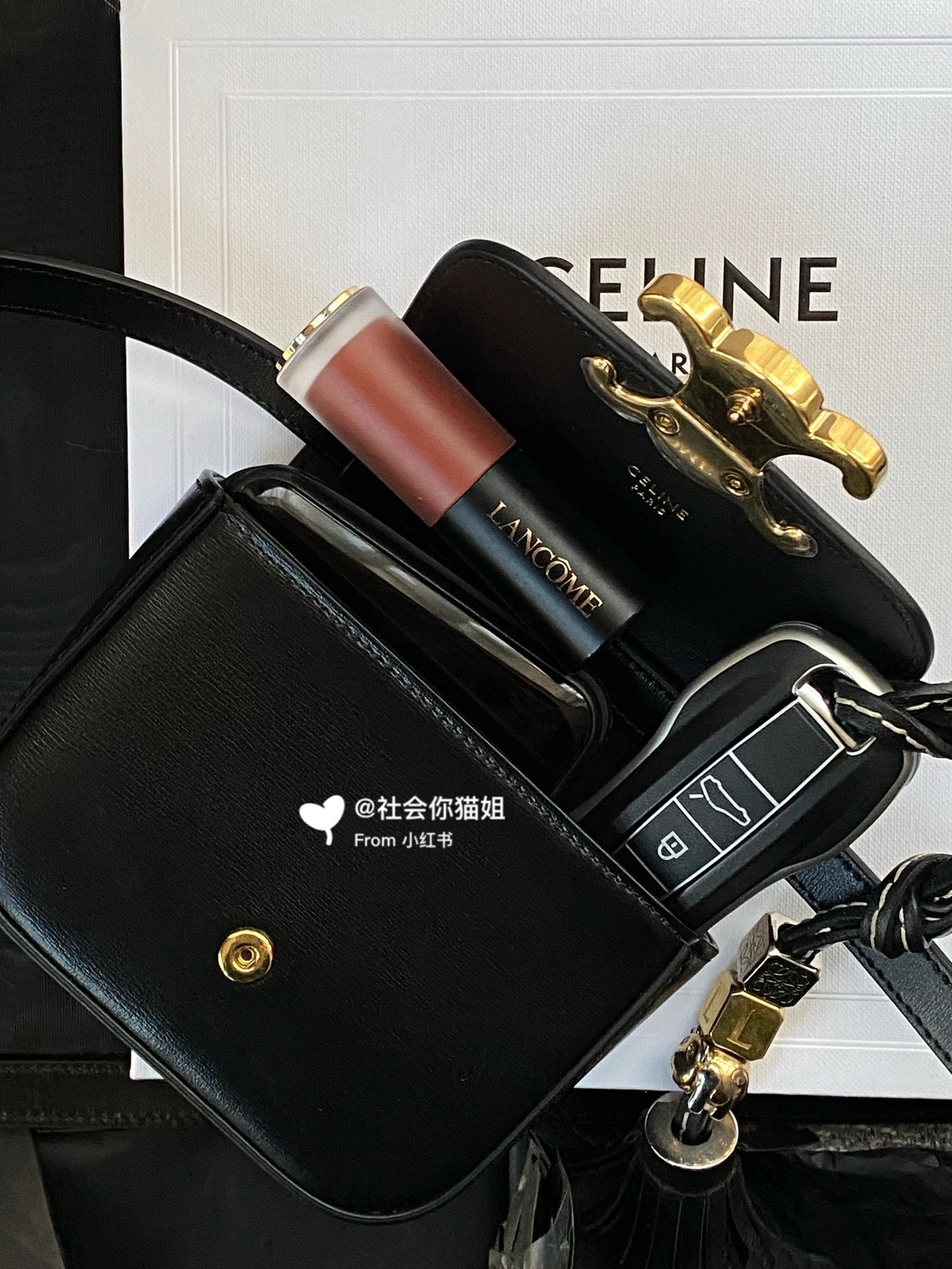 CELINE MINI TRIOMPHE 11CM BAG 10I513黑色