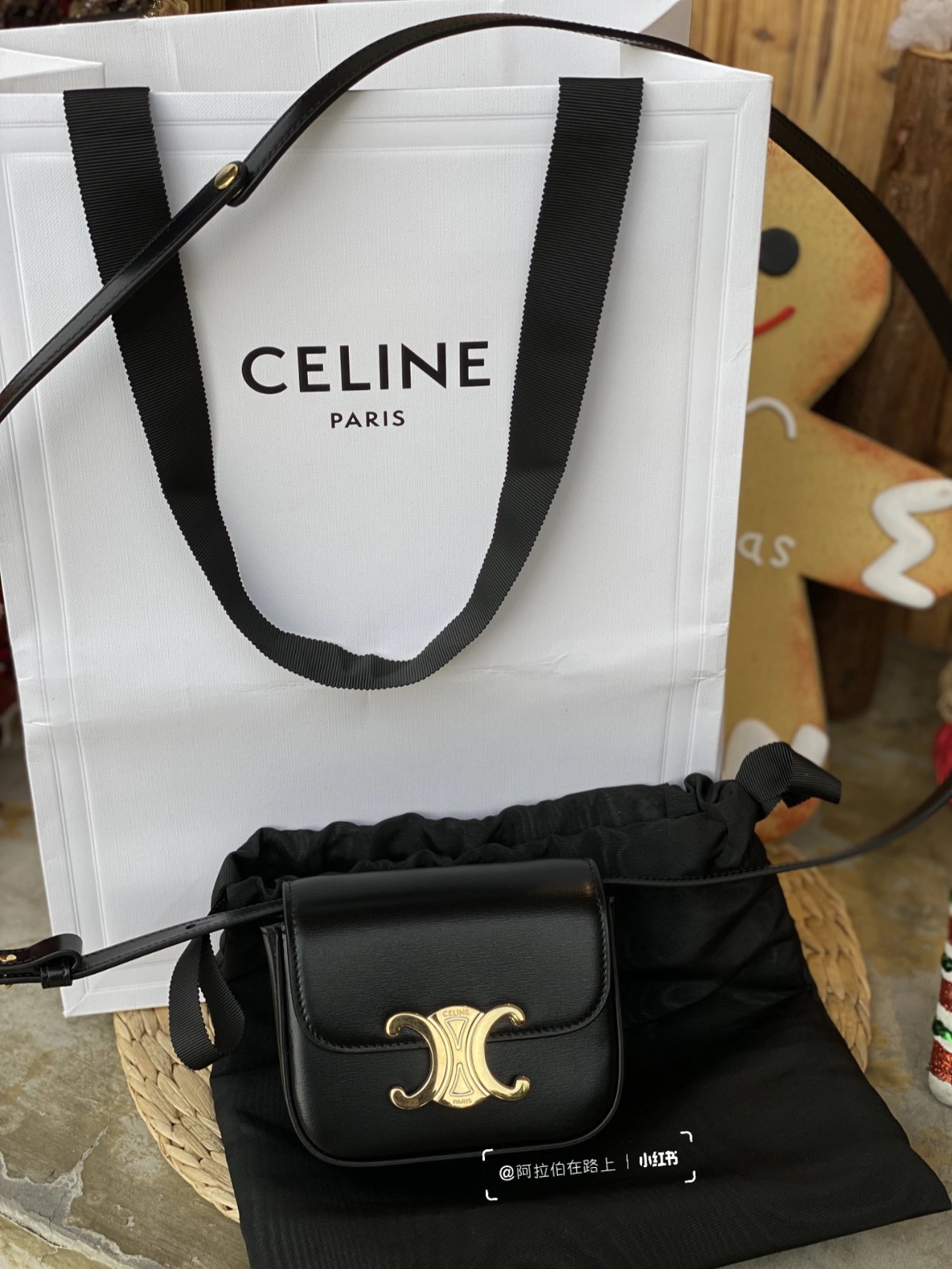 CELINE MINI TRIOMPHE 11CM BAG 10I513黑色