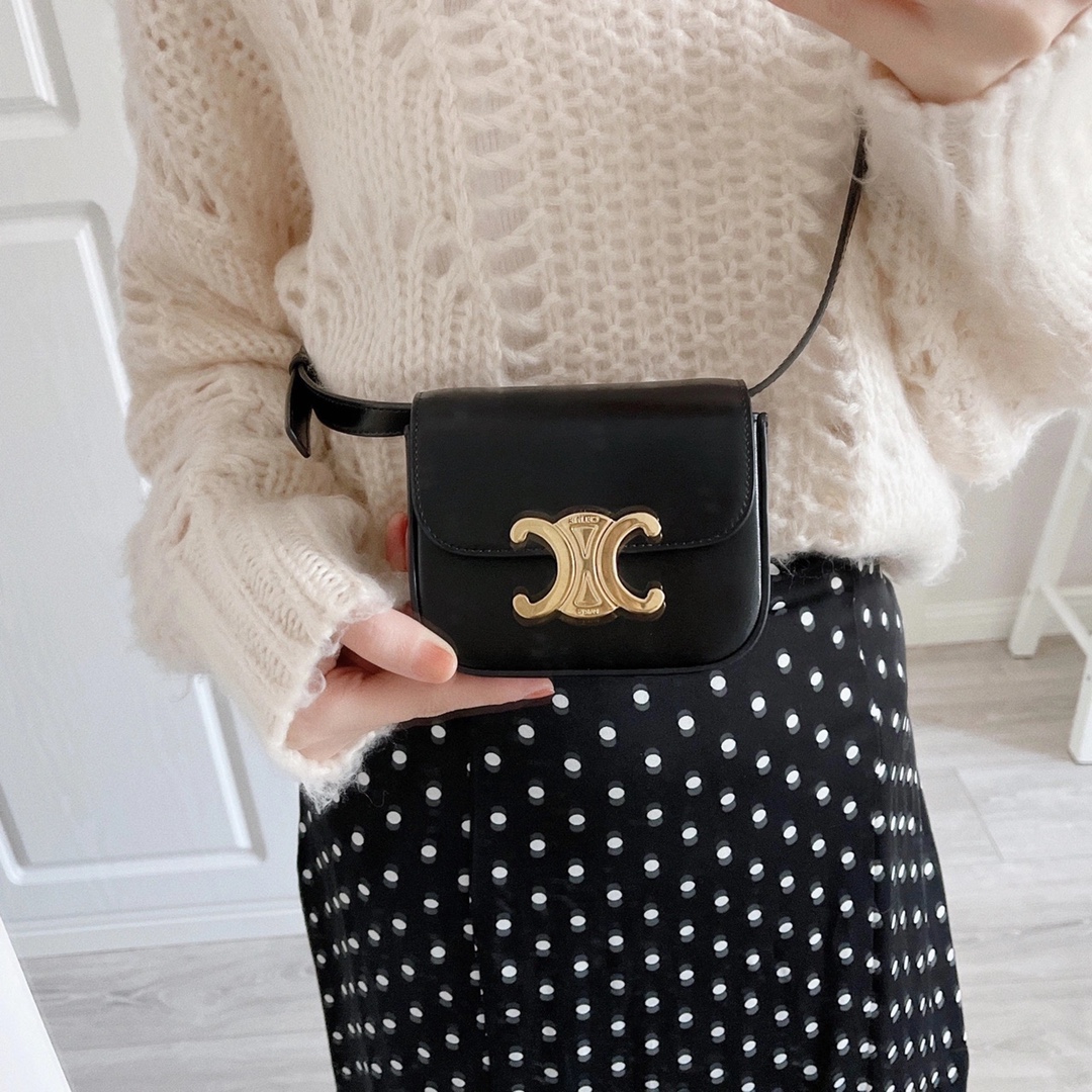 CELINE MINI TRIOMPHE 11CM BAG 10I513黑色