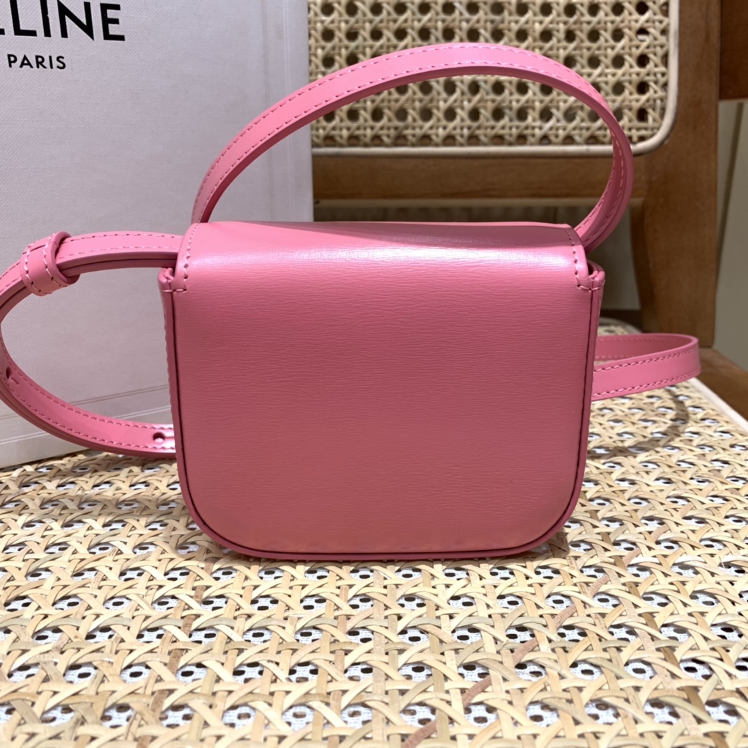 CELINE MINI TRIOMPHE 11CM BAG 10I513艳粉色